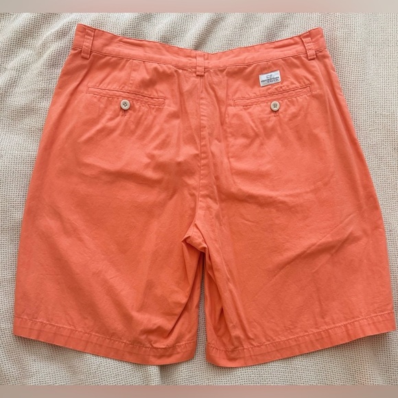 Vineyard Vines Coral Flat Front Shorts - Picture 2 of 3